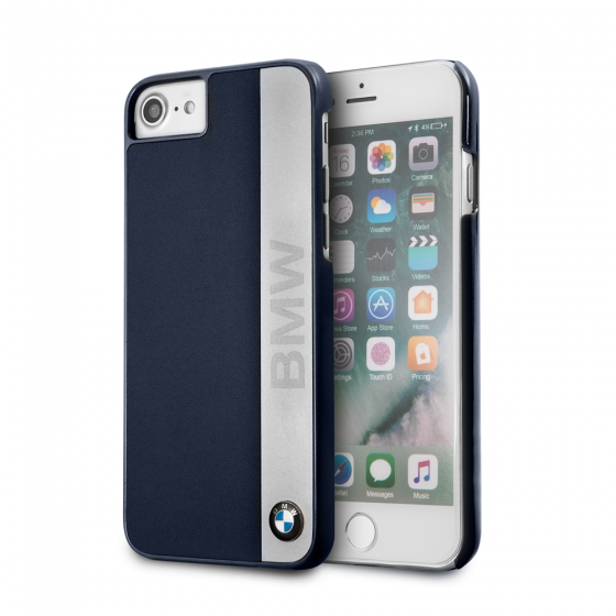 BMW iPhone 8 & iPhone 7 - Genuine Leather & Engraved Aluminum Hard Case