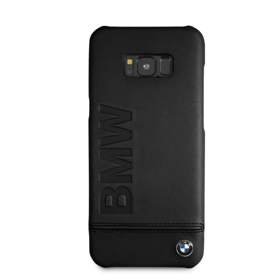 BMW Samsung Galaxy S8 Plus Taupe Genuine Leather Hard Case